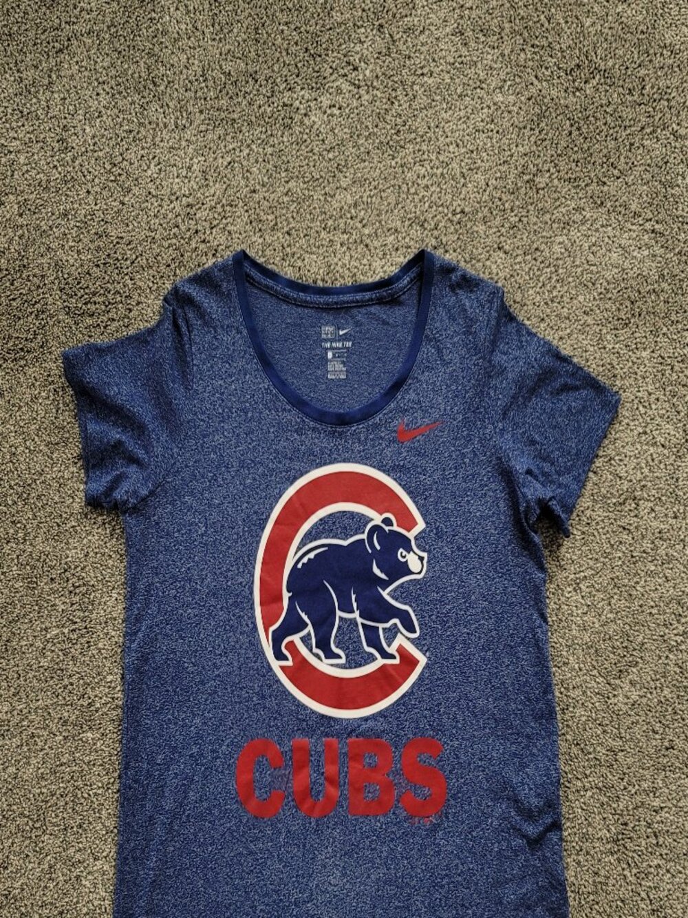 Chicago Cubs Nike Blue Variegated Medium T-Shirt MLB Baseball